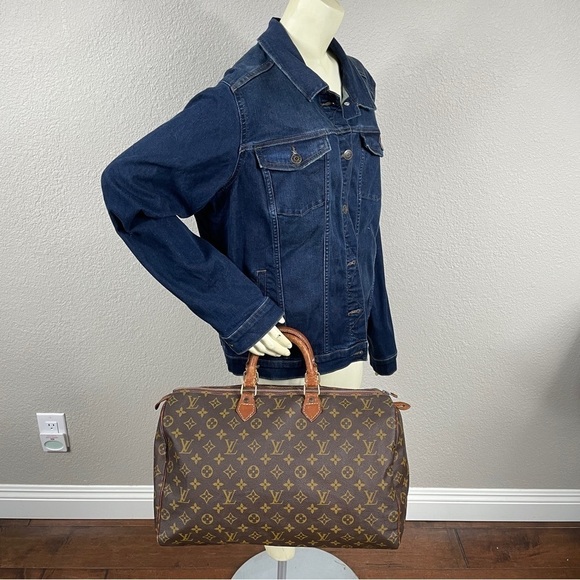 Vintage Louis Vuitton Monogram Large Speedy 40 Bag Duffle Duffel Travel Classic - Picture 3 of 16